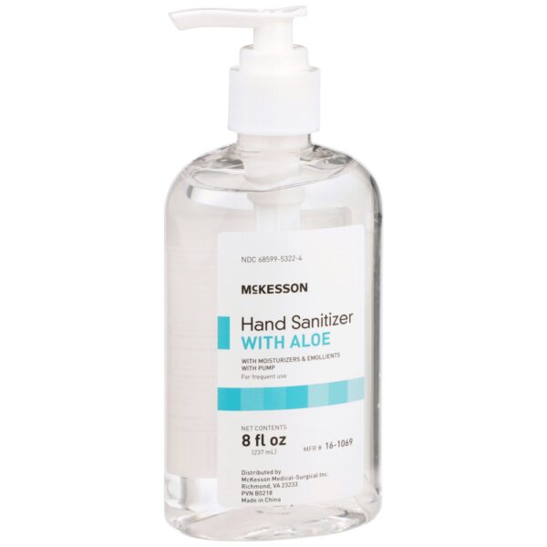 McKesson Gel Hand Sanitizer with Aloe, 8 oz Pump Bottle (24/Case) - Image 2