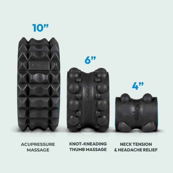Chirp Massage Wheel Set with Wheels, 4, 6, and 10 Inch Diameter – Self-Help Physical Therapy Aids - Image 10