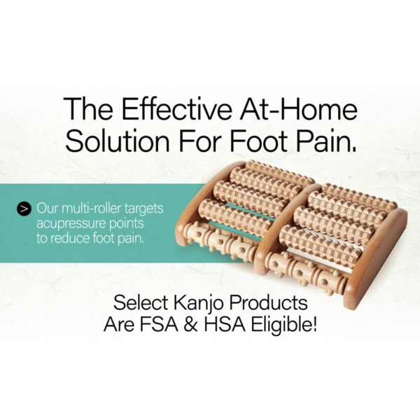 Kanjo Acupressure Foot Pain Relief Multi-Roller - Wooden Massage Tool for Heel and Arch Tension - Image 10