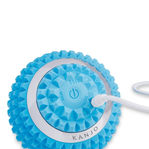 Kanjo Vibrating Acupressure Foot Pain Relief Ball - Blue, 4 Inch Diameter, Rechargeable Massager - Image 4