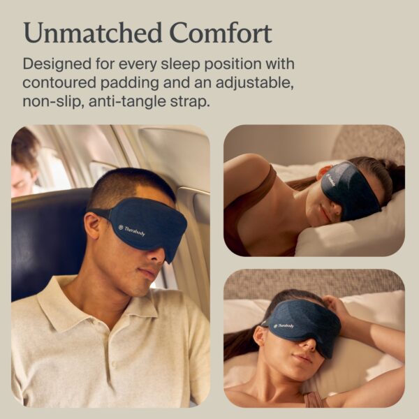 Therabody Therapeutic Sleep Mask with Vibration and Total Darkness Block in Navy - Image 7