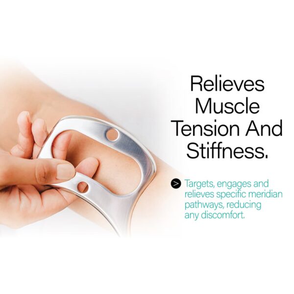 Kanjo Stainless Steel Gua Sha Myofascial Pain Relief Tool - Silver, 3.75 x 3.5 inches - Image 10