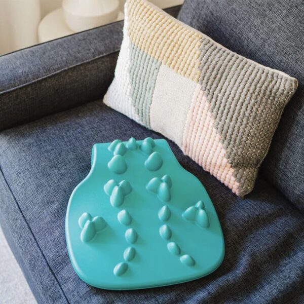 Kanjo Acupressure Upper Back Pain Relief Cushion - Teal Foam Therapeutic Cushion for Stress, Neck, Shoulder, and Chest Relaxation - Image 4