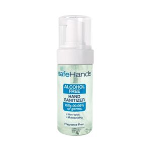safeHands® Alcohol-Free Hand Sanitizer Foam with Clean Linen Scent, 1.75 oz Bottle