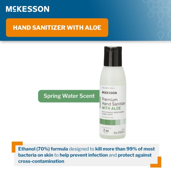 McKesson Premium Hand Sanitizer with Aloe 2 oz Gel – 48 Count - Image 3