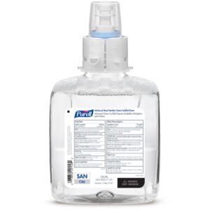 Purell® Advanced Hand Sanitizer Refill 1200 mL – Unscented, 70% Ethyl Alcohol, Foaming, Compatible with CS6 Dispenser