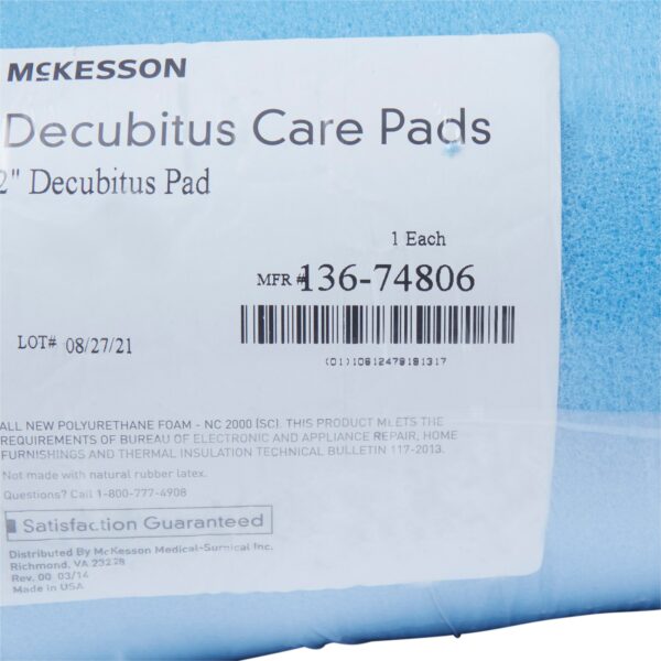 McKesson Convoluted Foam Mattress Overlay 33 x 72 x 2 inches for Pressure Relief - Image 4