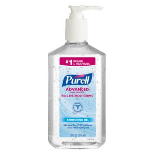 Purell Advanced Hand Sanitizer Gel 12 oz – Ethyl Alcohol 70% with Fruit Scent and Skin Conditioners