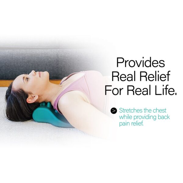 Kanjo Acupressure Upper Back Pain Relief Cushion - Teal Foam Therapeutic Cushion for Stress, Neck, Shoulder, and Chest Relaxation - Image 8