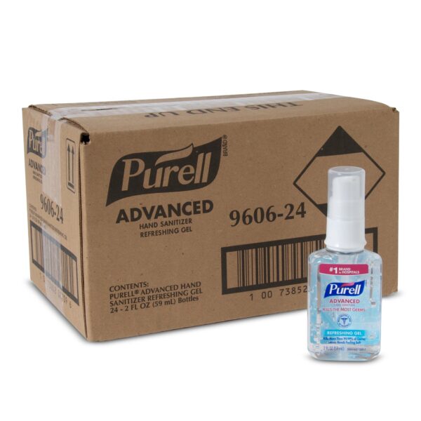 Purell Advanced Hand Sanitizer Gel with 70% Ethyl Alcohol, 2 oz Pump Bottle - Pack of 24 - Image 3