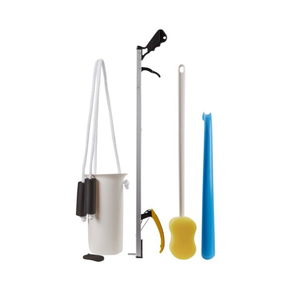 FabLife™ Standard Hip Assistance Kit with 26-Inch Reacher, 18-Inch Shoe Horn, Sock Aid, and Bath Sponge - Image 3