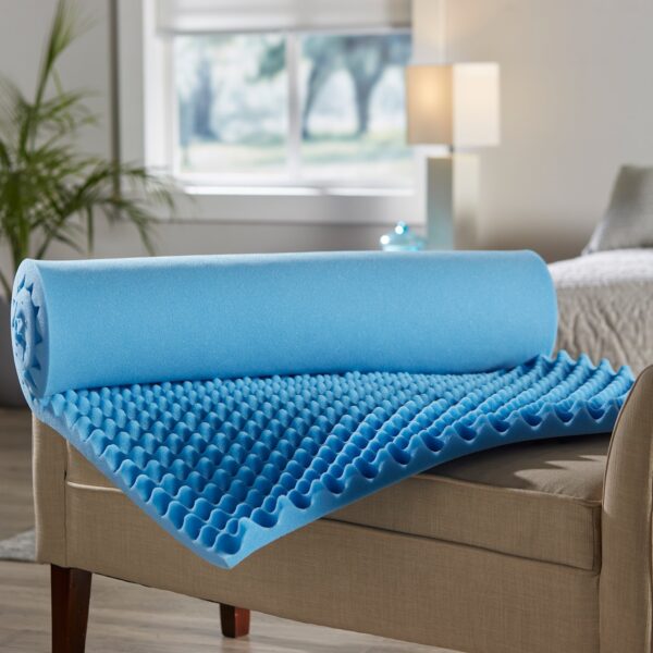 McKesson Convoluted Foam Mattress Overlay 33 x 72 x 2 inches for Pressure Relief - Image 6