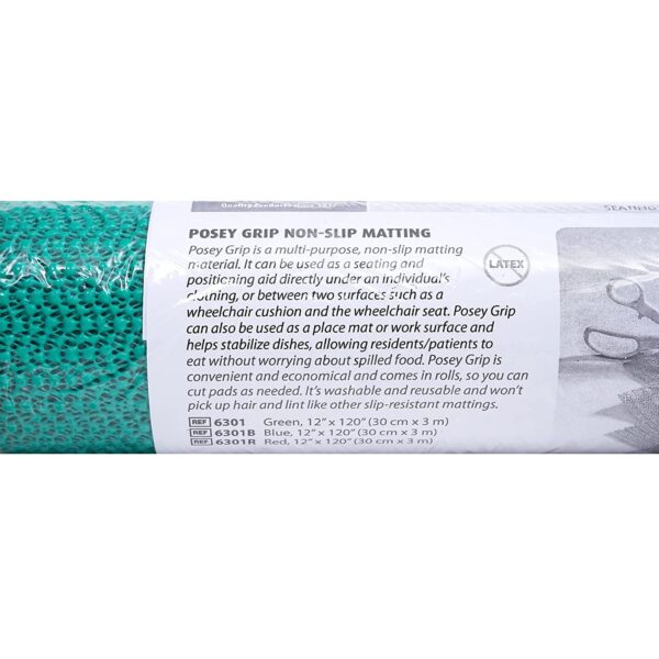Posey® Grip Non-Slip Matting Roll, 12 x 120 Inches - Green for Seating and Positioning - Image 4