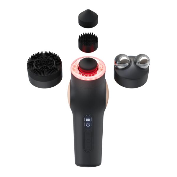 TheraFace PRO TheraFace Pro Hand-Held Facial Device with LED Light Therapy and Microcurrent - Black / Rose Gold - Image 2