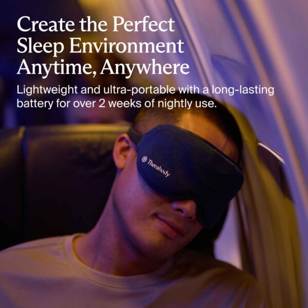 Therabody Therapeutic Sleep Mask with Vibration and Total Darkness Block in Navy - Image 9