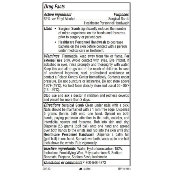 Alcare® Plus 62% Ethyl Alcohol Foaming Hand Sanitizer in 9 oz Aerosol Can (24 Pack) - Image 2
