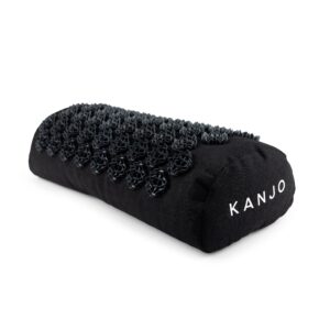 Kanjo Vibrating Acupressure Pillow with Flower-Shaped Spikes - Black