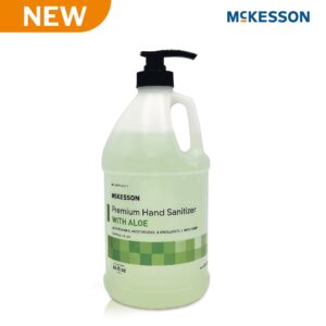 McKesson Premium Hand Sanitizer Refill - 64 Fl Oz Gel with Aloe and Spring Water Scent, 4 Count