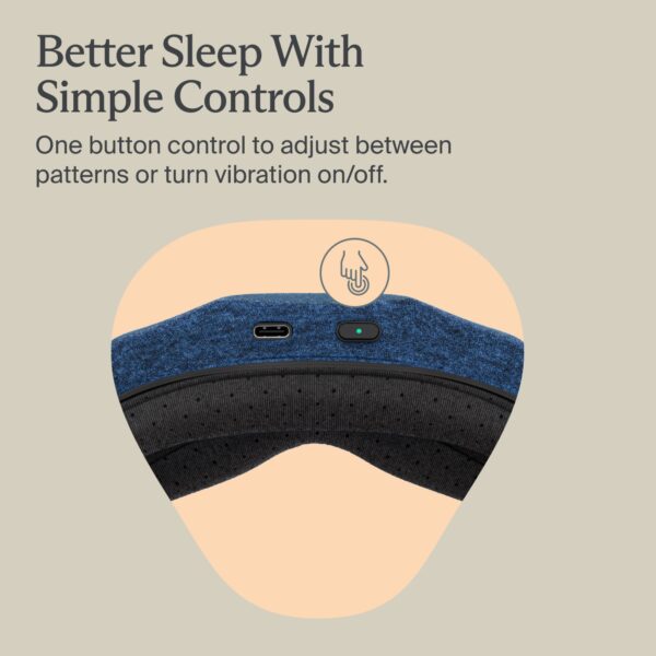 Therabody Therapeutic Sleep Mask with Vibration and Total Darkness Block in Navy - Image 8