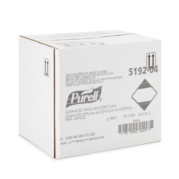 Purell Advanced 5192-04 Hand Sanitizer Foam Refill – 1,200 mL Dispenser Bottle, Alcohol Scent, 70% Ethyl Alcohol - Image 4