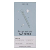 Kanjo Acupressure Ear Seeds - Pain Relief with 20 Silver Adhesive Stimulators