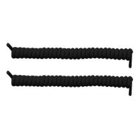 Spyrolace™ Black Rubber Shoelaces - Easy Pull Tension Fit
