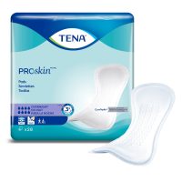 TENA ProSkin Overnight Heavy Absorbency Incontinence Pads for Women, 16 Inch Length, Disposable