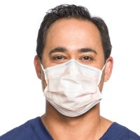 FluidShield Procedure Mask with Earloops - ASTM F2100 Level 3, BFE ≥99%, 160 mmHg Fluid Resistance, Orange, One Size Fits Most