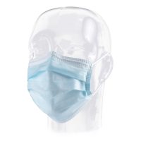 Precept® Pleated Procedure Mask, Blue, One Size Fits Most - Bacterial & Particle Filtration, Earloops, NonSterile, 50 Masks