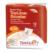 Tranquility Top Liner Contour Super Plus Incontinence Booster Pad, 14 x 32 Inches, Heavy Absorbency