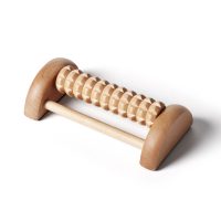 Kanjo KANROLLW Acupressure Foot Pain Relief Roller - Wooden Single-Roller Massager for Self-Help Therapy