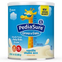 PediaSure Grow & Gain Shake Mix Vanilla by Abbott – Pediatric Oral Supplement, 14.1 oz Can (6 Pack)