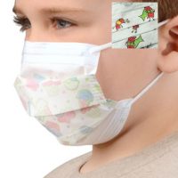 Cardinal Health Insta-Gard® Procedure Mask for Kids - Dancing Bandages Design, Earloops, Nonwoven/Cellulose Material