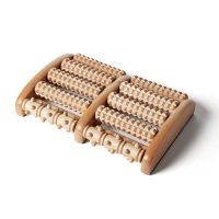 Kanjo Acupressure Foot Pain Relief Multi-Roller - Wooden Massage Tool for Heel and Arch Tension