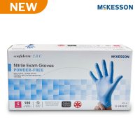 McKesson Confiderm® 2.8C Nitrile Exam Gloves, Small, Ocean Blue