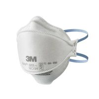 3M Aura Particulate Respirator N95 Mask, Flat Fold, NonSterile, White, Model 9205+