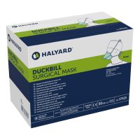 Halyard Duckbill Surgical Mask with Ties – Green, NonSterile, 3-Layer Fabric, BFE ≥96%, PFE ≥97%, One Size Fits Most